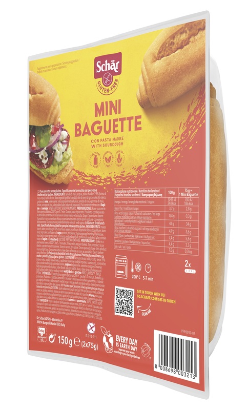 SCHAR MINI BAGUETTE SENZA LATTOSIO 2 X 75 G - farmasconti.eu