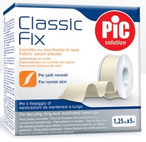 CEROTTO IN ROCCHETTO CLASSIC FIX WHITE 1,25X500 CM FUSTELLA - farmasconti.eu
