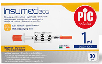 SIRINGA PER INSULINA PIC 1 ML 100 UI AGO 28 GAUGE 1/2 - farmasconti.eu