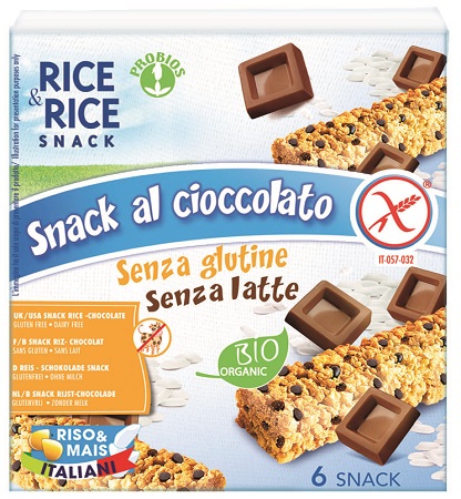 RICE&RICE SNACK DI RISO AL CIOCCOLATO 6 X 21 G SENZA LIEVITO - farmasconti.eu
