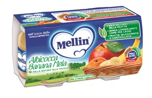 MELLIN OMOGENEIZZATO ALBICOCCA BANANA MELA 100 G 2 PEZZI - farmasconti.eu