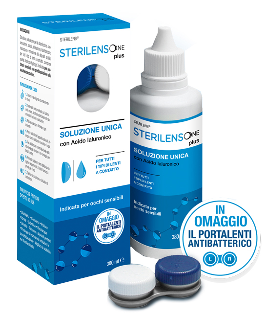 SOLUZIONE UNICA STERILENS ONE PLUS CON ACIDO IALURONICO 380 ML - farmasconti.eu