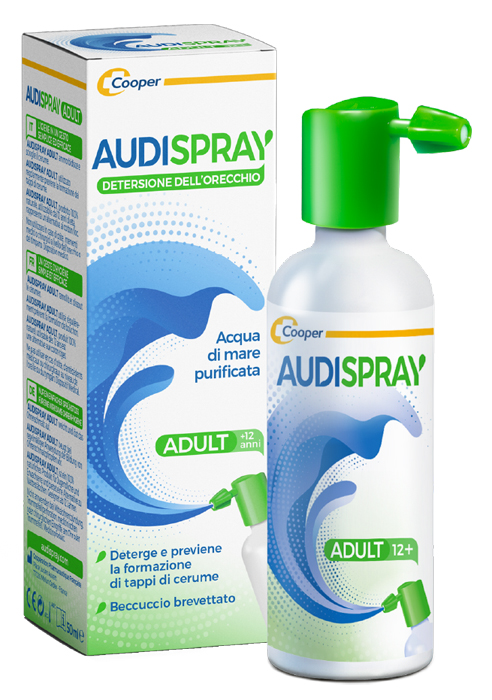 AUDISPRAY ADULT SOLUZIONE DI ACQUA DI MARE IPERTONICA SPRAY SENZA GAS DETERSIONE ORECCHIO 50 ML - farmasconti.eu