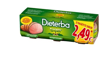 DIETERBA OMOGENEIZZATO PROSCIUTTO 3 PEZZI 80 G - farmasconti.eu
