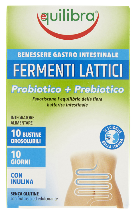 FERMENTI LATTICI PROBIOTICO + PREBIOTICO 10 BUSTINE OROSOLUBILI - farmasconti.eu