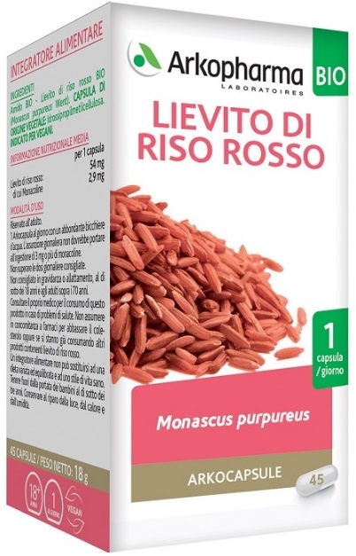 ARKO CAPSULE LIEVITO RISO ROSSO 45 CAPSULE BIO - farmasconti.eu