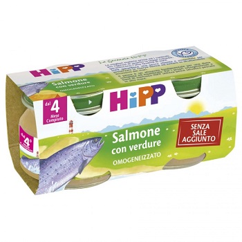 HIPP OMOGENEIZZATO SALMONE CON VERDURE 2X80 G - farmasconti.eu