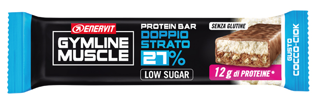 ENERVIT GYMLINE MUSCLE PROTEIN BAR 27% DOPPIO STRATO COCCO-CIOK 1 PEZZO - farmasconti.eu