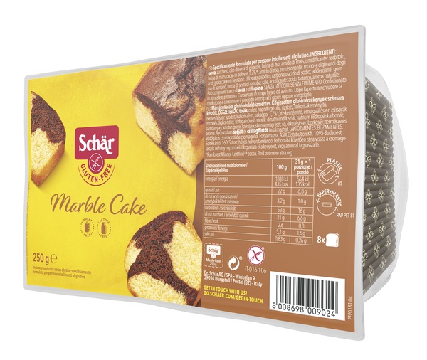 SCHAR MARBLE CAKE SENZA LATTOSIO 250 G - farmasconti.eu