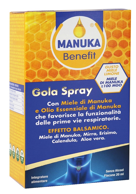 MANUKA BENEFIT GOLA SPRAY 20 ML - farmasconti.eu