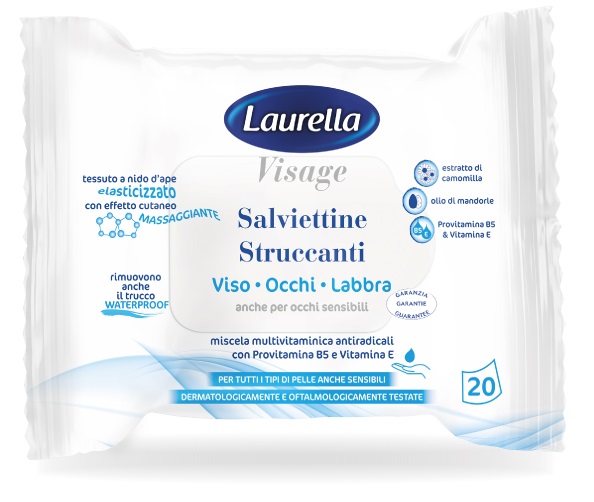 LAURELLA VISAGE SALVIETTINA STRUCCANTE 20 PEZZI - farmasconti.eu
