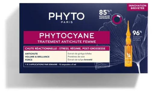 PHYTO PARIS PHYTOCYANE TRATTAMENTO ANTICADUTA CAPELLI DONNA 12 FIALE 7,5 ML - farmasconti.eu