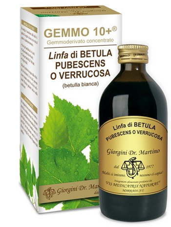 GEMMO 10+ BETULLA B LINFA 200 ML LIQUIDO ANALCOLICO - farmasconti.eu