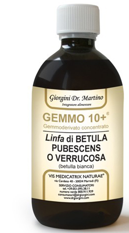 GEMMO 10+ BETULLA B LINFA 500 ML LIQUIDO ANALCOLICO - farmasconti.eu