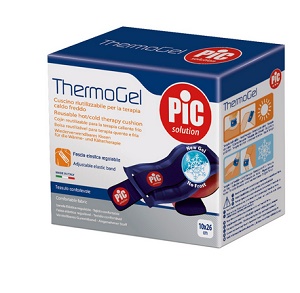 THERMOGEL CUSCINO TERAPIA CALDO FREDDO 10X26 CM CON FASCIA ELASTICA - farmasconti.eu