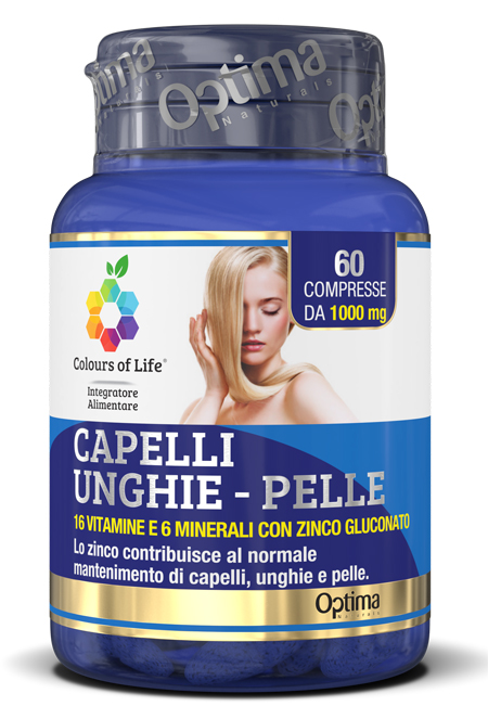 COLOURS OF LIFE CAPELLI UNGHIE PELLE 60 COMPRESSE 1000 MG - farmasconti.eu