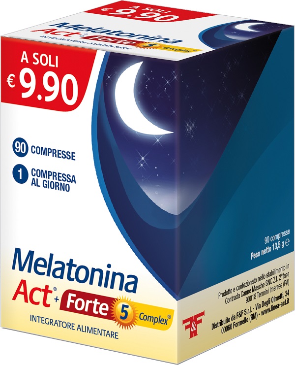 MELATONINA ACT+FORTE 5 COMPLEX 90 COMPRESSE - farmasconti.eu