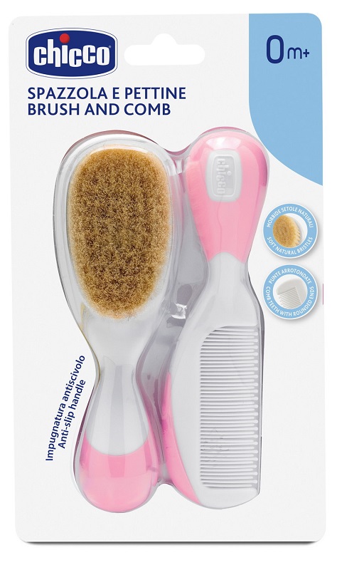CHICCO SPAZZOLA + PETTINE ROSA - farmasconti.eu