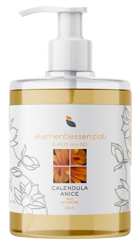 ELEMENTIESSENZIALI SAPONE ECO BIO CALENDULA ANICE 300ML - farmasconti.eu
