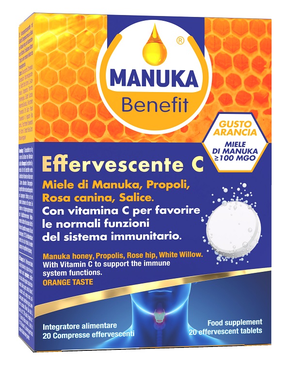 MANUKA BENEFIT EFFERVESCENTE C 20 COMPRESSE - farmasconti.eu