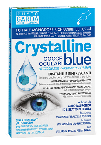 CRYSTALLINE BLUE GOCCE OCULARI MONODOSE 10 FIALE 0,5 ML - farmasconti.eu