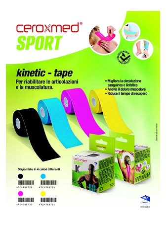 CEROXMED SPORT KINETIC TAPE BLU 1 PEZZO - farmasconti.eu