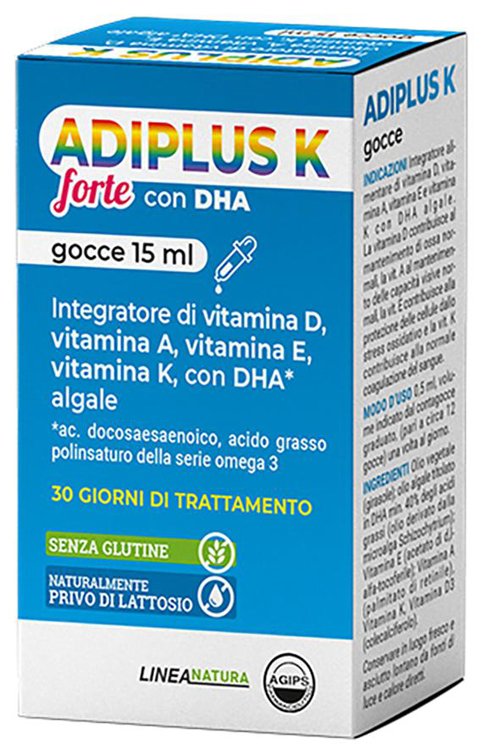ADIPLUS K FORTE CON DHA GOCCE FLACONCINO 15 ML - farmasconti.eu