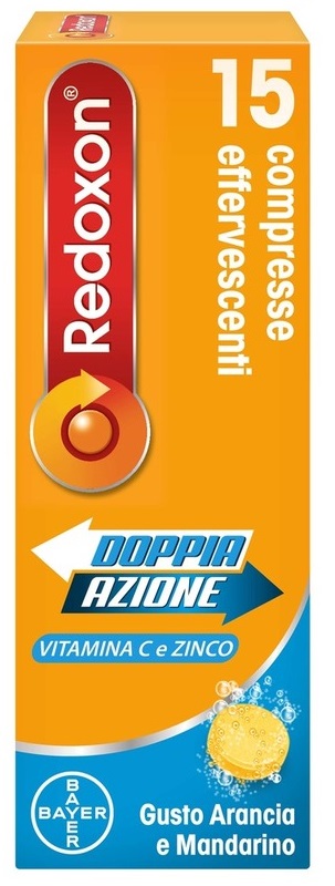 REDOXON DOPPIA AZIONE 15 COMPRESSE EFFERVESCENTI VITAMINA C ZINCO ARANCIA E MANDARINO 45,78 G - farmasconti.eu