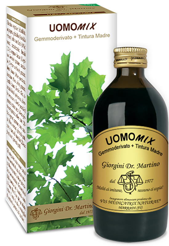 UOMOMIX GEMMODERIVATO + TINTURA MADRE SENZA ALCOOL 200 ML - farmasconti.eu