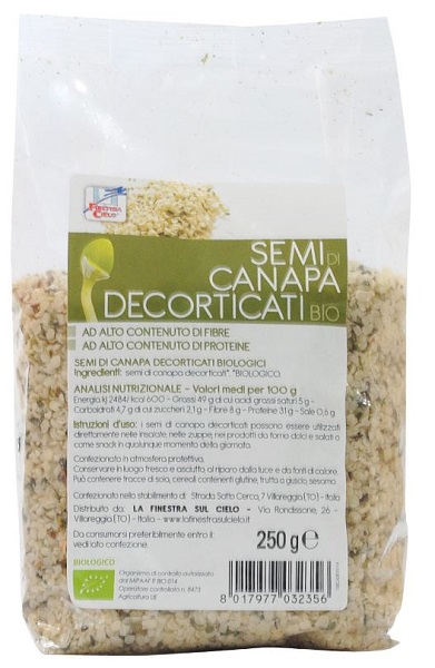 FSC SEMI DI CANAPA DECORTICATI BIO AD ALTO CONTENUTO DI FIBRA 250 G - farmasconti.eu