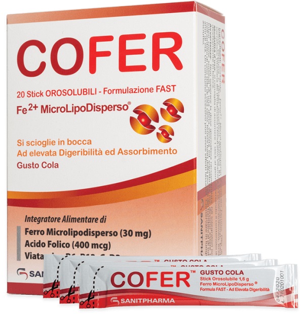 COFER 20 STICK OROSOLUBILI DA 1,6 G GUSTO COLA - farmasconti.eu