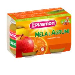 PLASMON OMOGENEIZZATO MELA AGRUMI 2 X 104 G - farmasconti.eu