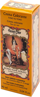 HENNE NUANCE BIONDO RAME DORATO CREMA HENNE COLOR CREMA COLORANTE PRONTA ALL'USO - farmasconti.eu