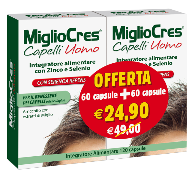MIGLIOCRES UOMO 60+60 CAPSULE PROMO - farmasconti.eu