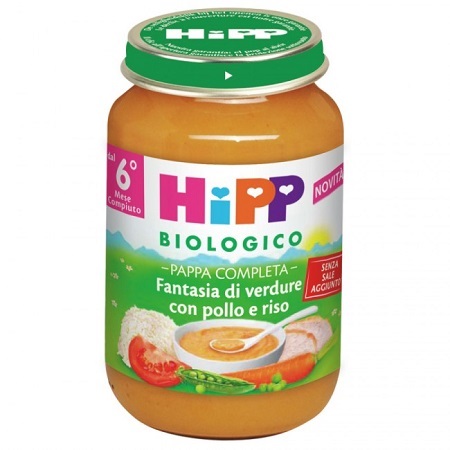 HIPP BIO PAPPA PRONTA FANTAS VERD POLLO RISO 190 G - farmasconti.eu