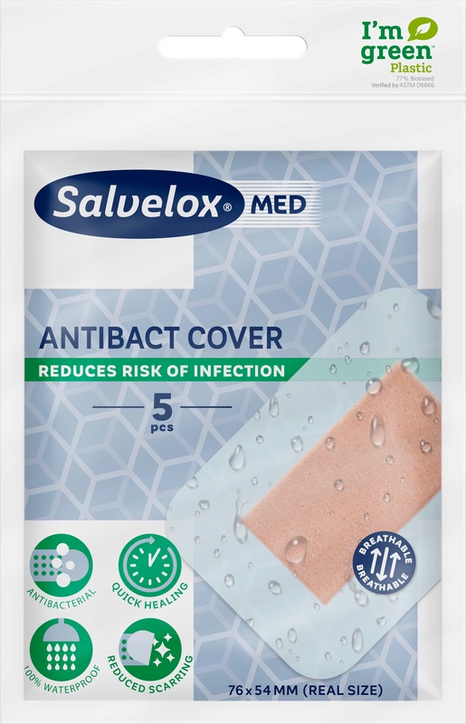 CEROTTO SALVELOX MED ANTIBACT COVER 76X54MM 5 PEZZI - farmasconti.eu