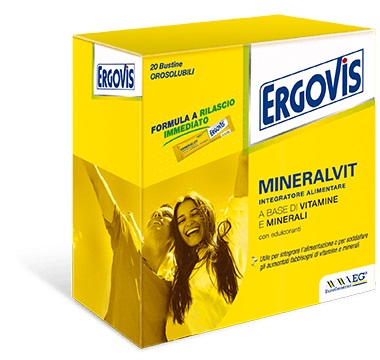 ERGOVIS MINERALVIT 20 BUSTE OROSOLUBILI 30 G - farmasconti.eu