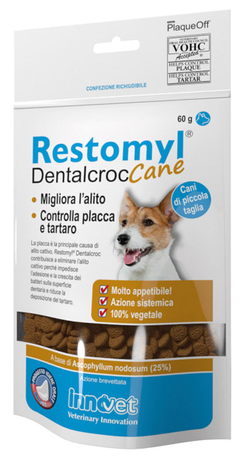 RESTOMYL DENTALCROC CANI PICCOLA TAGLIA BUSTA 60 G - farmasconti.eu