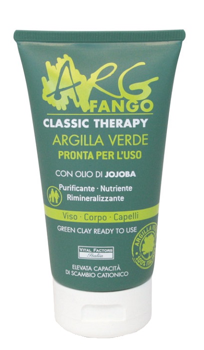 ARGFANGO CLASSIC THERAPY ARGILLA VERDE PRONTA PER L'USO PER VISO CORPO E CAPELLI 150 ML - farmasconti.eu