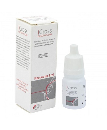 ICROSS GOCCE OCULARI SOLUZIONE OFTALMICA ACIDO IALURONICO CROSS-LINKATO 0,2% 8 ML - farmasconti.eu