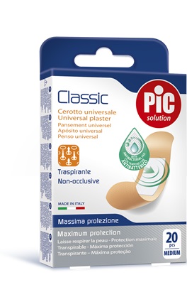 CEROTTO PIC CLASSIC 19X72 MM ANTIBATTERICO 20 PEZZI - farmasconti.eu