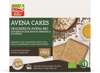 FSC AVENACAKES CRACKERS DI AVENA CON SEMI DI CANAPA E CHIA BIO VEGAN SENZA LIEVITO DI BIRRA AD ALTO CONTENUTO DI FIBRA 250 G - farmasconti.eu