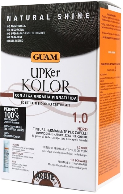 GUAM UPKER KOLOR TINTA CAPELLI 1,0 NERO CON ALGA UNDARIA PINNATIFIDA - farmasconti.eu