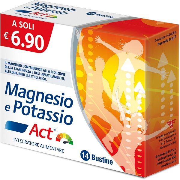 MAGNESIO E POTASSIO ACT 14 BUSTINE - farmasconti.eu
