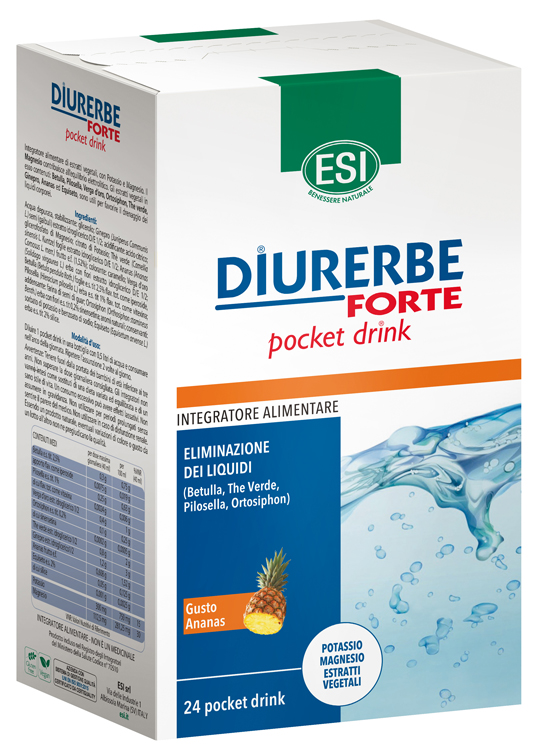 ESI DIURERBE FORTE POCKET DRINK ANANAS 24 X 20 ML - farmasconti.eu