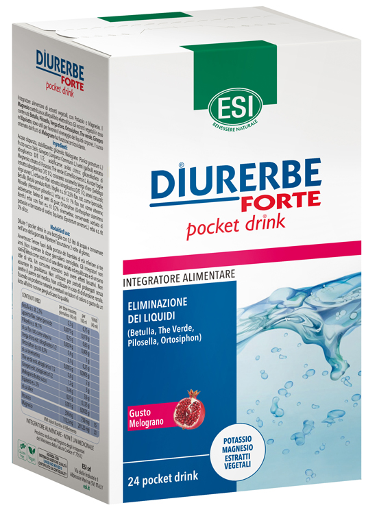 ESI DIURERBE FORTE POCKET DRINK MELOGRANO 24 X 20 ML - farmasconti.eu