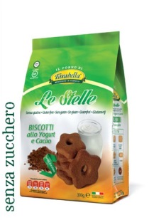 FARABELLA BISCOTTI LE STELLE ALLO YOGURT E CACAO SENZA ZUCCHERO 300 G - farmasconti.eu