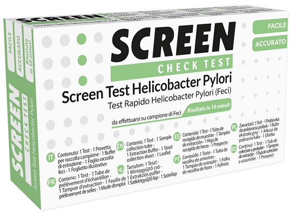 SCREEN TEST RAPIDO ANTIGENI HELICOBACTER PYLORI FECI UMANE - farmasconti.eu