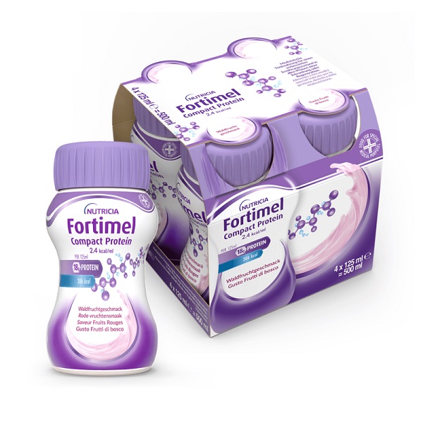 NUTRICIA FORTIMEL COMPACT PROTEIN GUSTO FRUTTI DI BOSCO 4 BOTTIGLIE DA 125 ML - farmasconti.eu