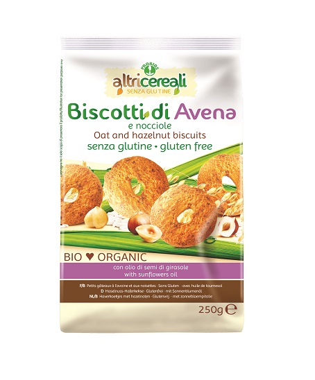 ALTRICEREALI BISCOTTI ALL'AVENA/NOCCIOLE BIO 250 G - farmasconti.eu